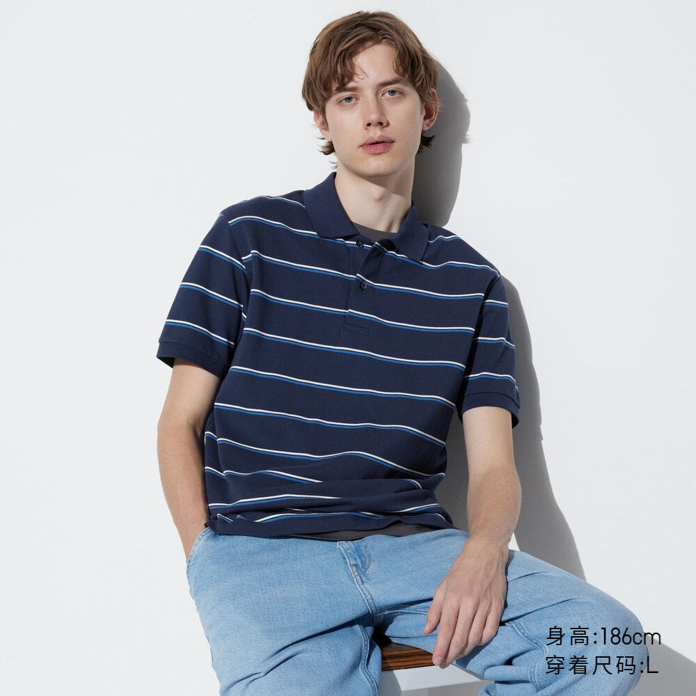 UNIQLO Fast Drying Striped POLO Shirt Short Sleeve Tee