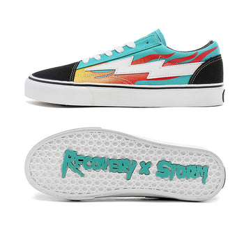 BLUE GREEN FLAME REVENGE X STORM ALL THE REVENGE STORM LA CANVAS SHOES