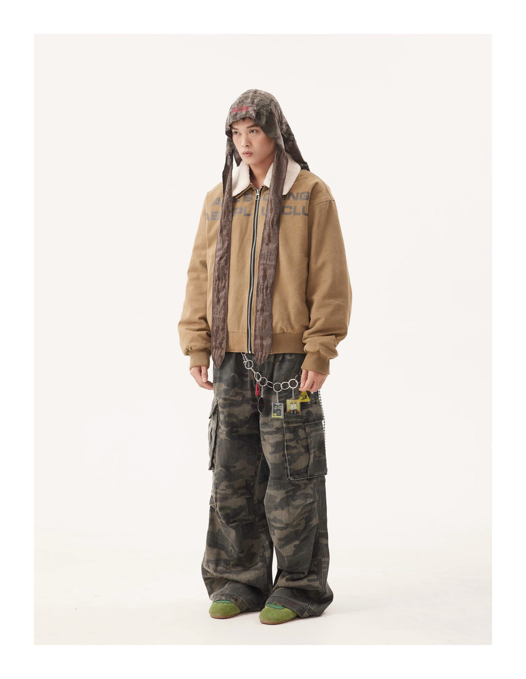 BTSG Distressed Brushed Camouflage Cargo Pants