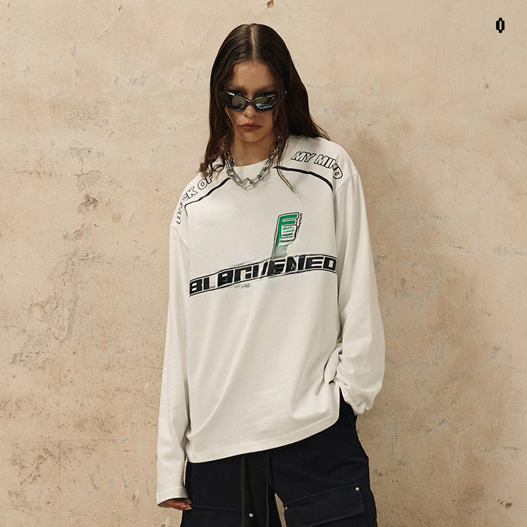 #OVDY original unisex biker style prints loose  long sleeve sweatshirt