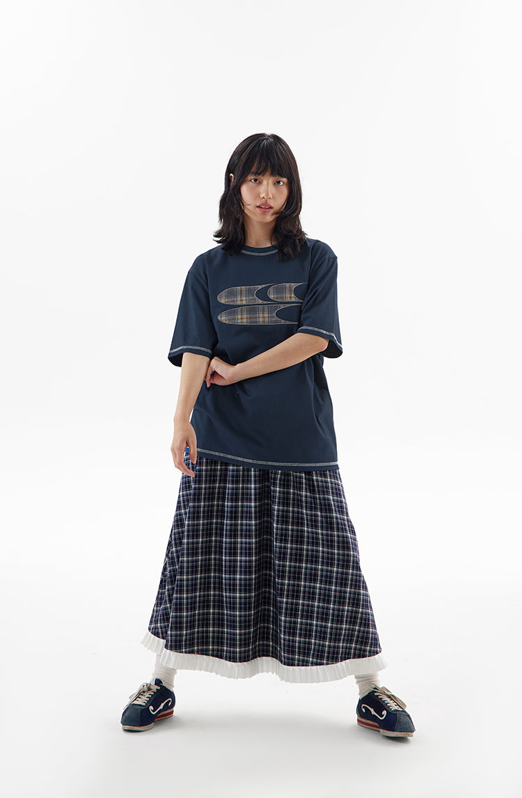 CryingCenter Plaid logo Tee