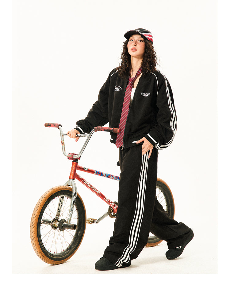 Mershier Original Side Striped Loose Jacket Pants set