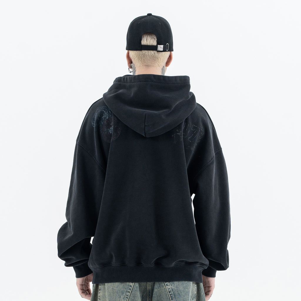 FORGIVNESS Distressed Logo Terry Hoodie