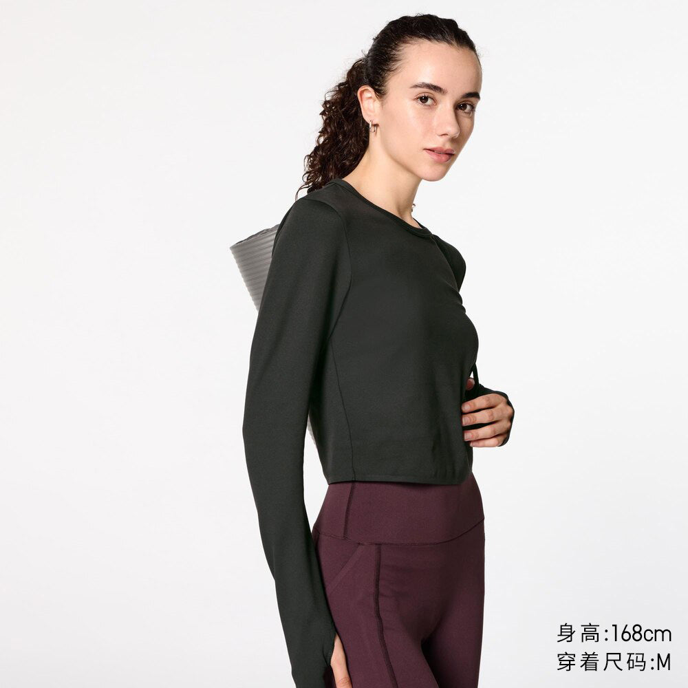 UNIQLO Women's AIRism High Stretch Tee Long Sleeve