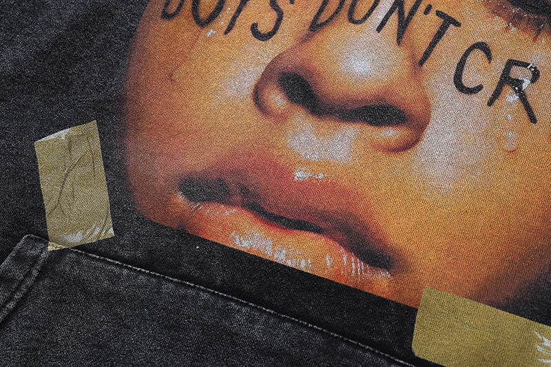 TKPA BOYS DONT CRY Washed 100% Cotton Hoodie