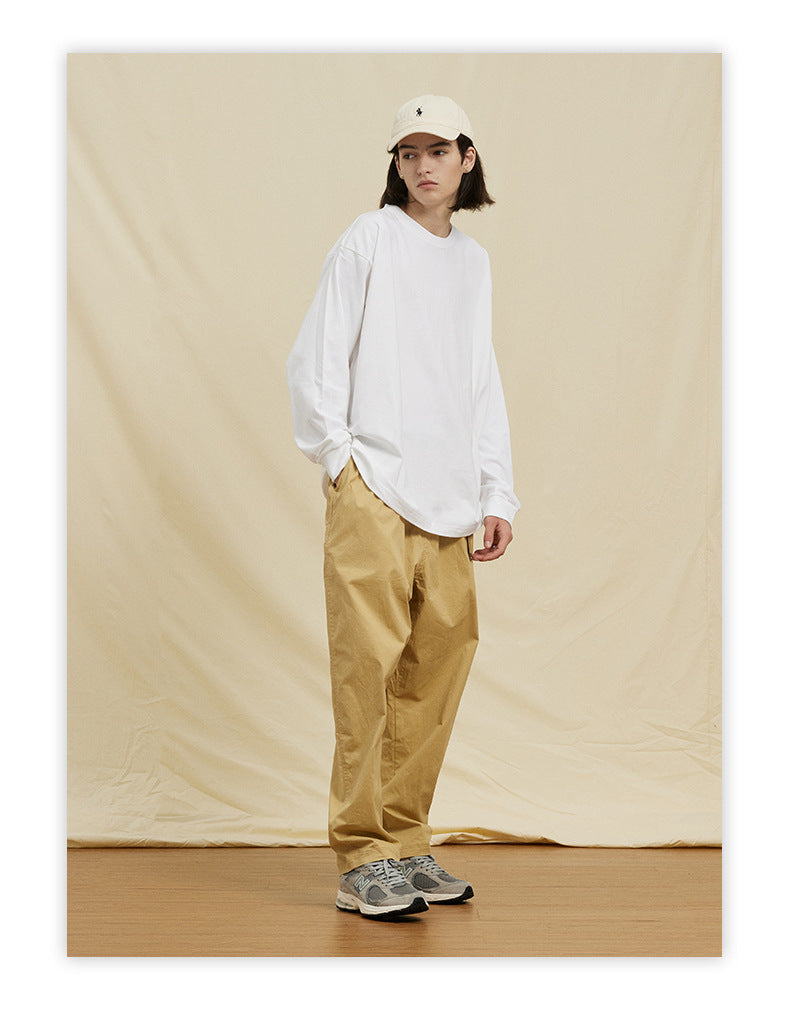 UNF Heavy 100% Cotton Loose Basic Understooth Long Sleeve Tee