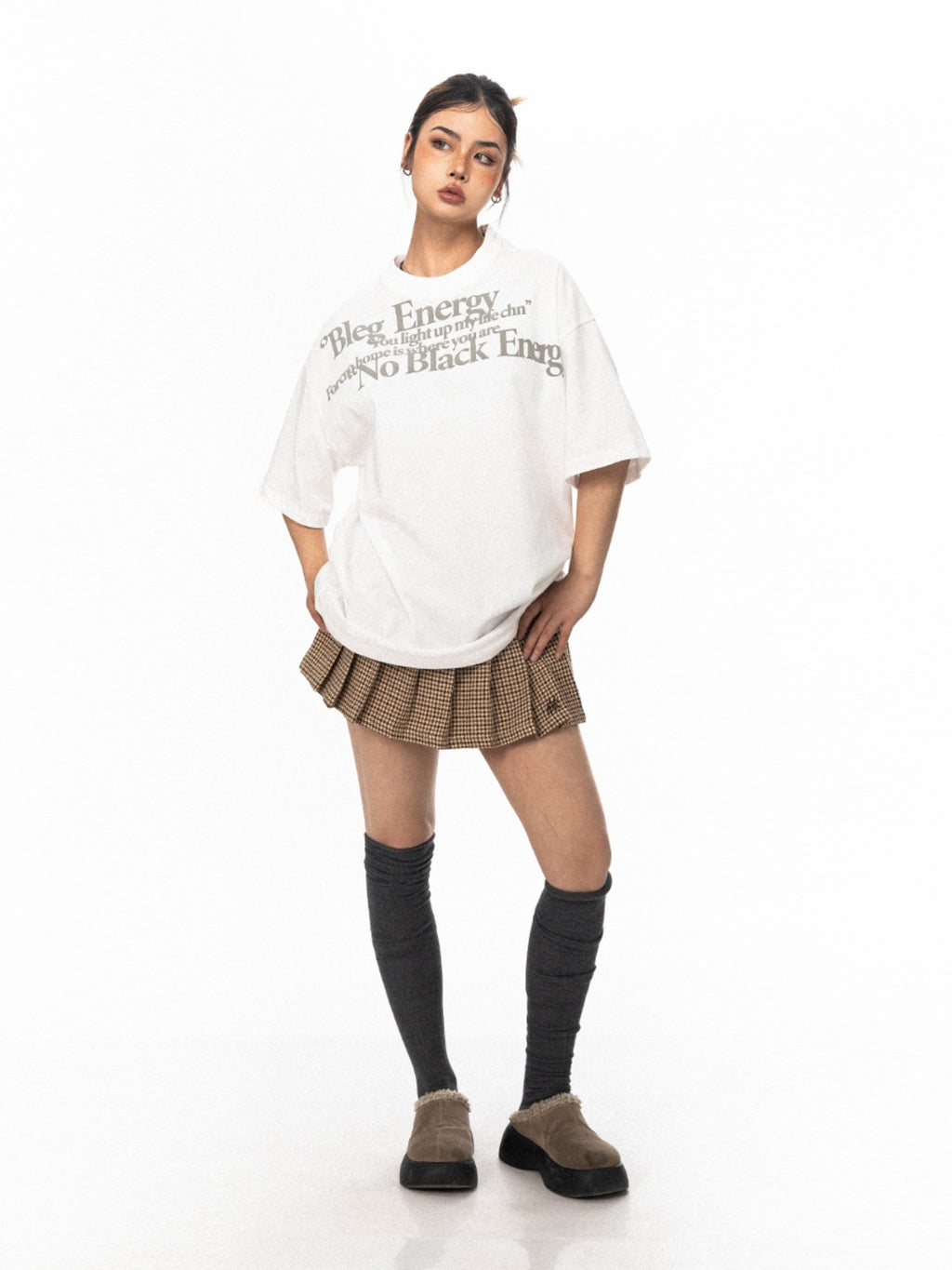 تي شيرت BLACKBB American Retro مطبوع عليه حروف بأكمام قصيرة