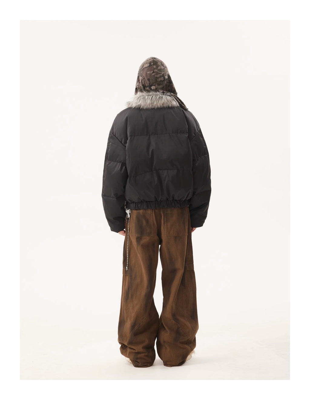 BTSG Warm Fur Collar Cotton Jacket