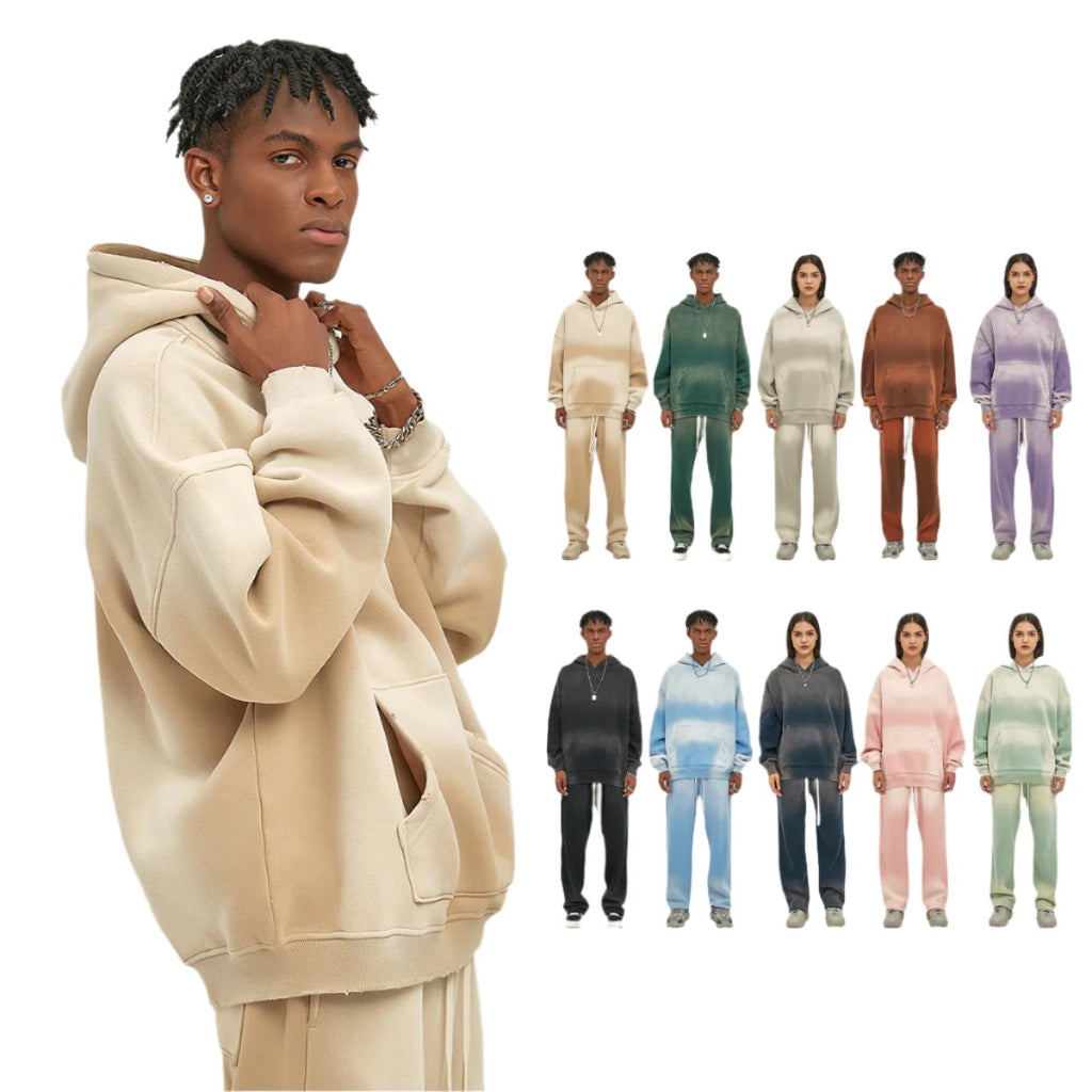 ARTIE 360g Spray Dye Distressed Hoodie