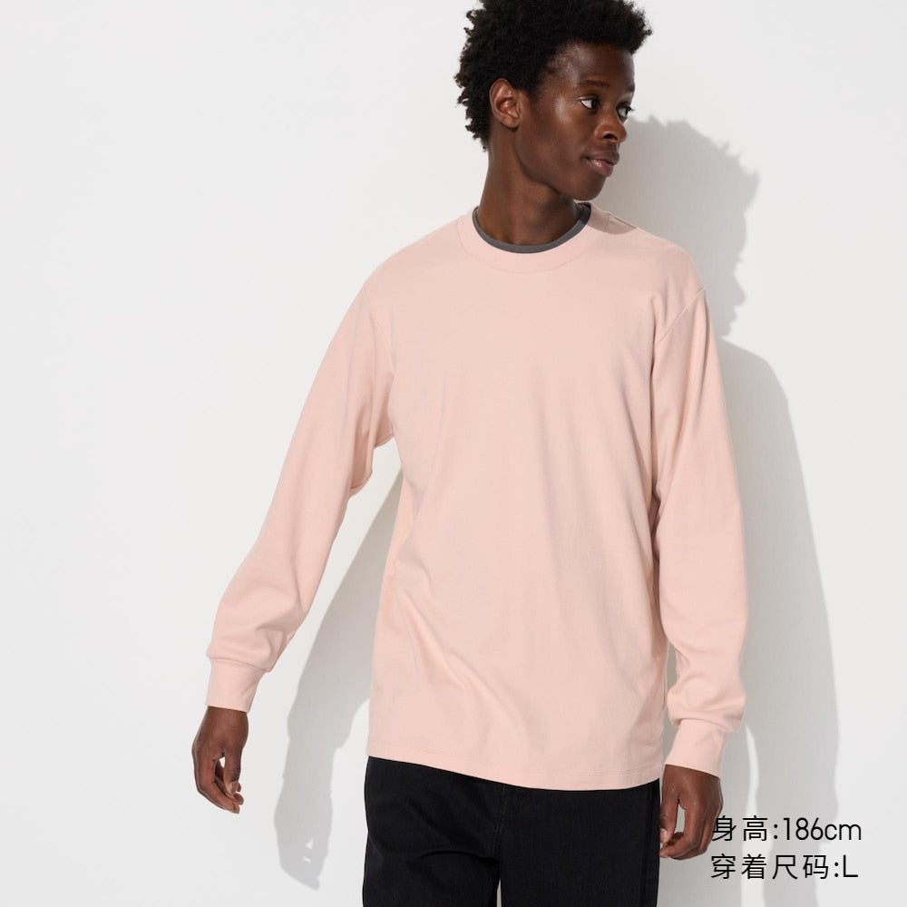 Uniqlo Couple Soft Crew Neck Long Sleeve Tee
