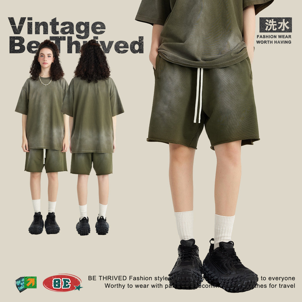 BE Heavy Wash Gradient 440G 100% Cotton Shorts