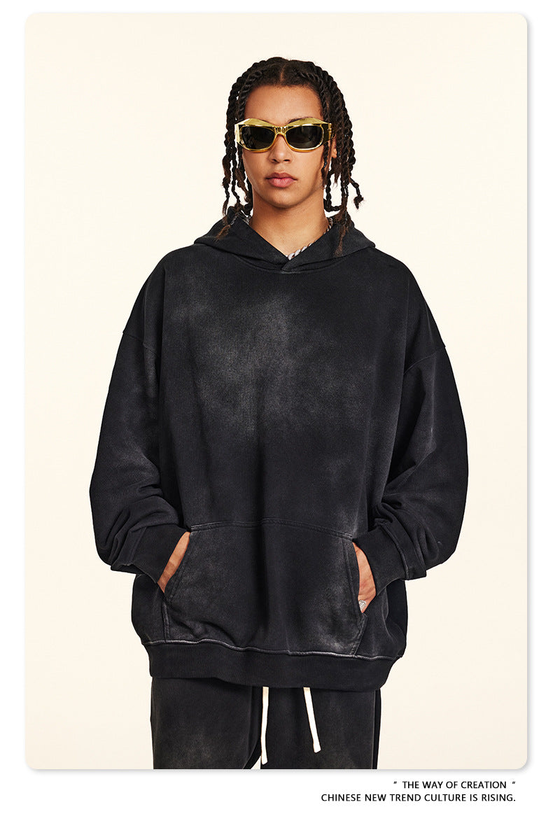 BE 360G Oversize Loose Disstressed Hoodie