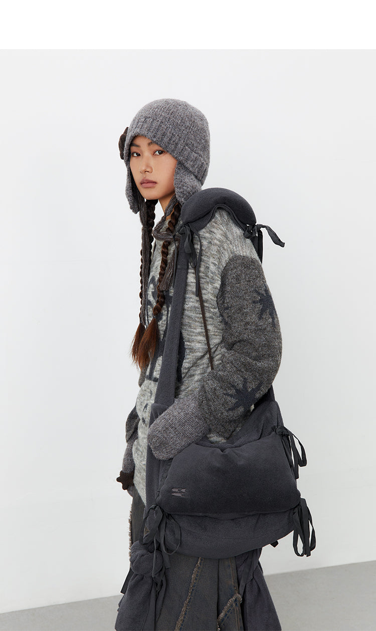 CryingCenter Fleshy Large-Capacity Lazy Fun Pillow Crossbody Bag