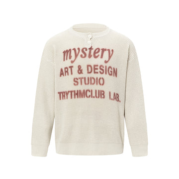 BTSG Jacquard Waffle Knit Sweater