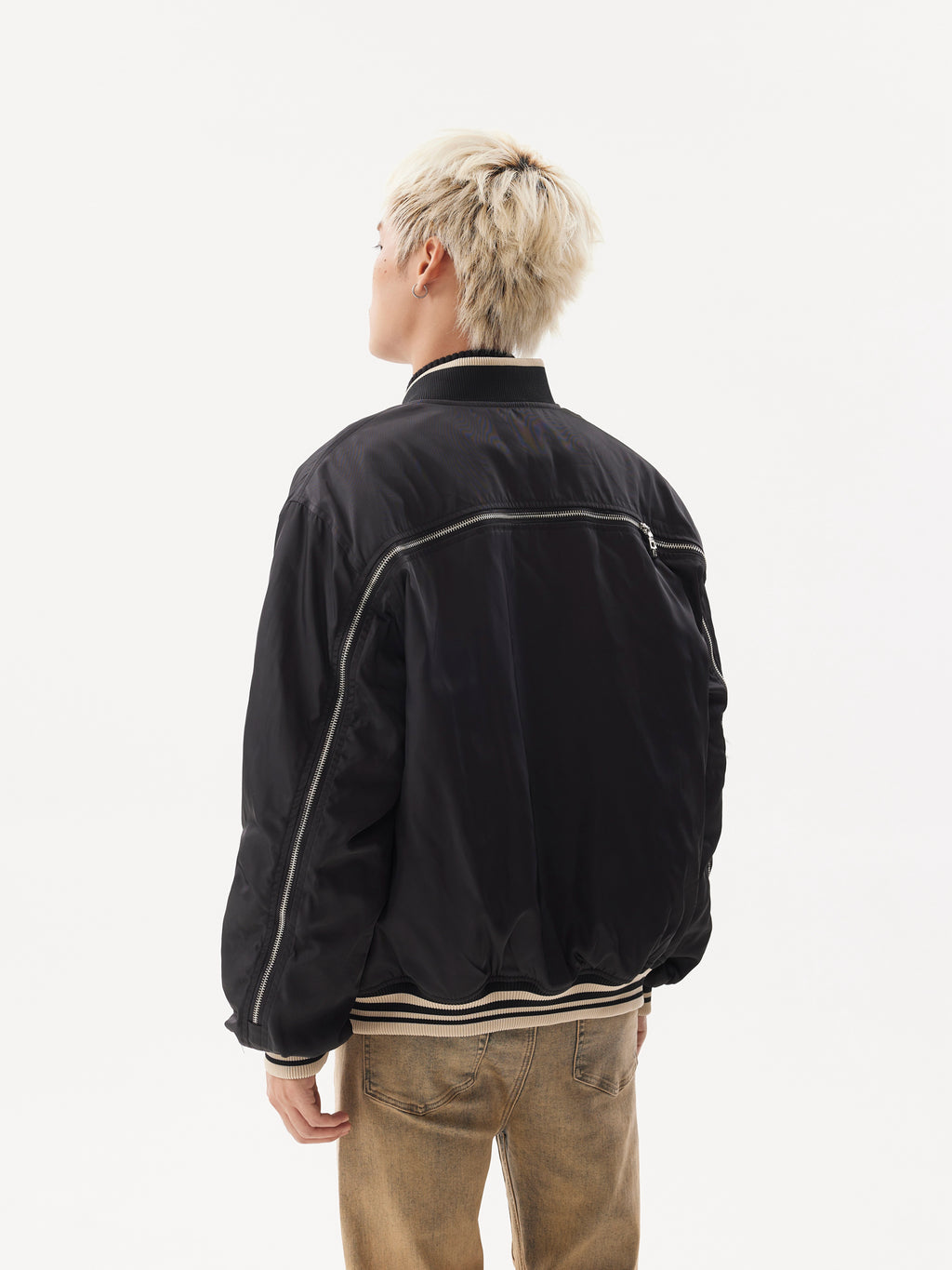 BTSG Lined Nylon Baseball Jacket