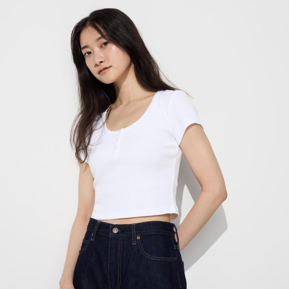 Uniqlo Women's Collar Short Sleeve Tee