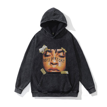 TKPA BOYS DONT CRY Washed 100% Cotton Hoodie