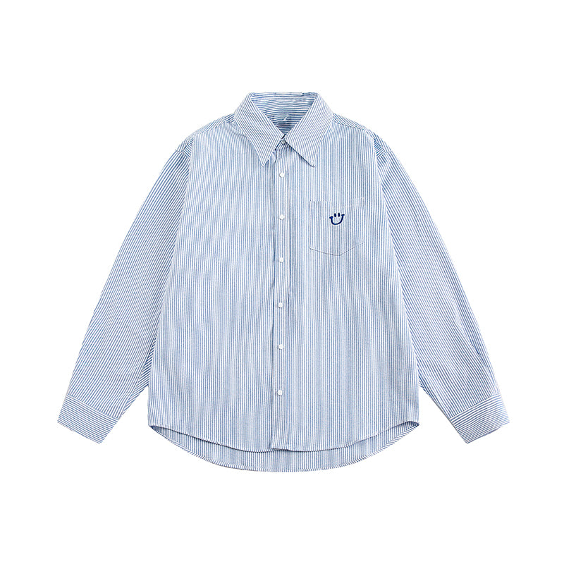 Lemanism Striped Smiley Shirt