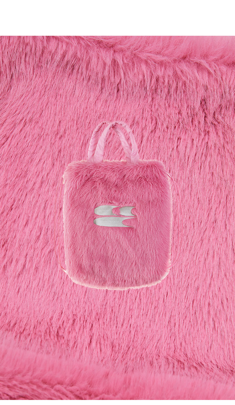 CryingCenter Special Big Logo Plush Shoulder Bag