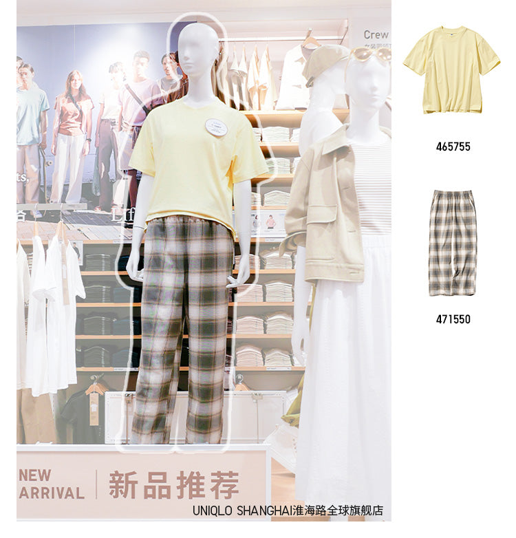 UNIQLO Women's AIRism Cotton-blend Colorful Short-sleeved Tee 474415