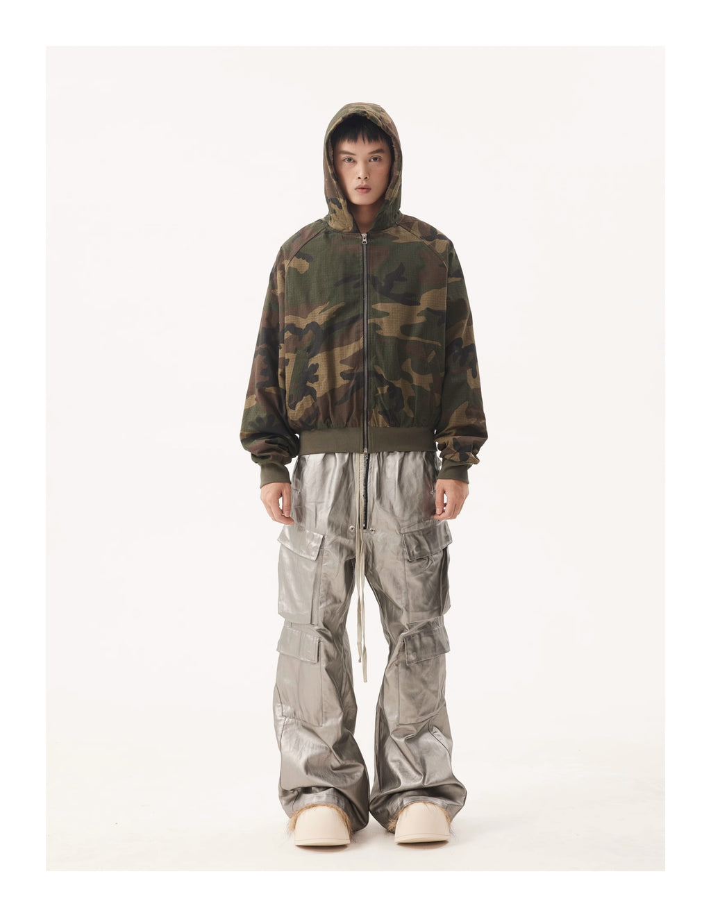 BTSG Wasteland Tactical Camouflage thick imitation rabbit Jacket