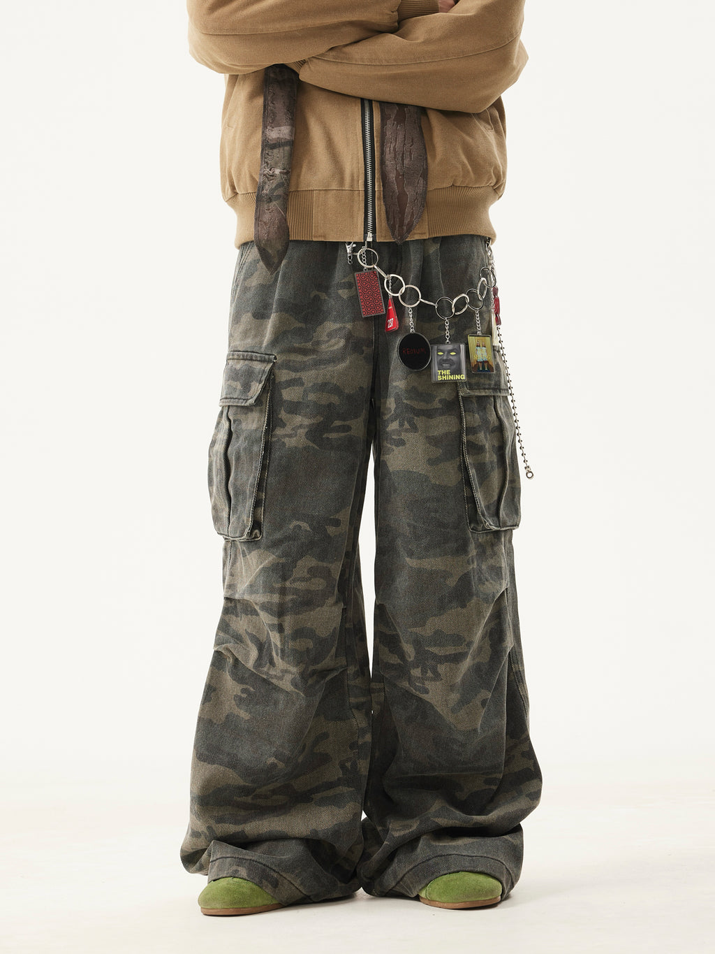 BTSG Distressed Brushed Camouflage Cargo Pants