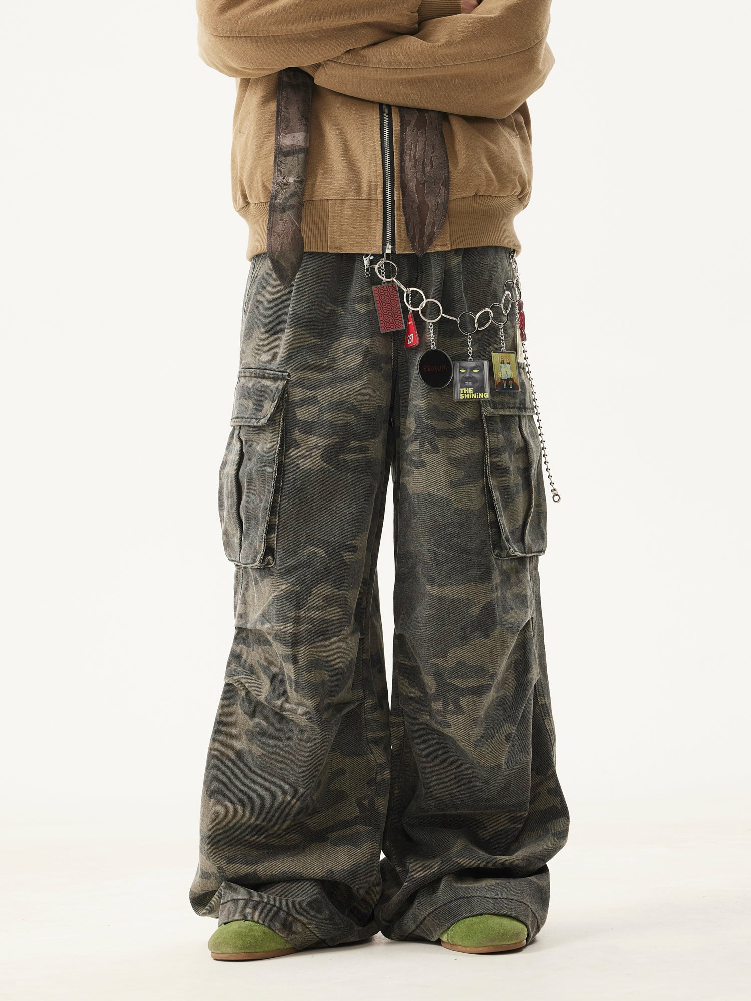 BTSG Distressed Brushed Camouflage Cargo Pants