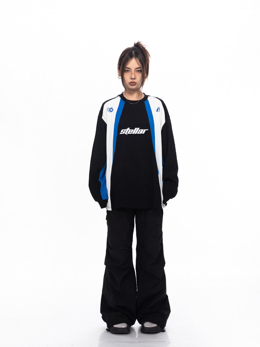 BLACKBB American Fashion Brand Stitched Sports Long-Sleeved Tee