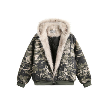 BTSG Camouflage Plush Mountain Carved Jacket