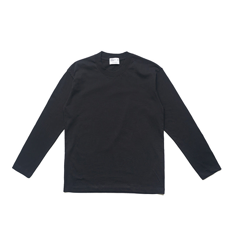 UNF Solid 100% Cotton Crewneck Long Sleeve Tee