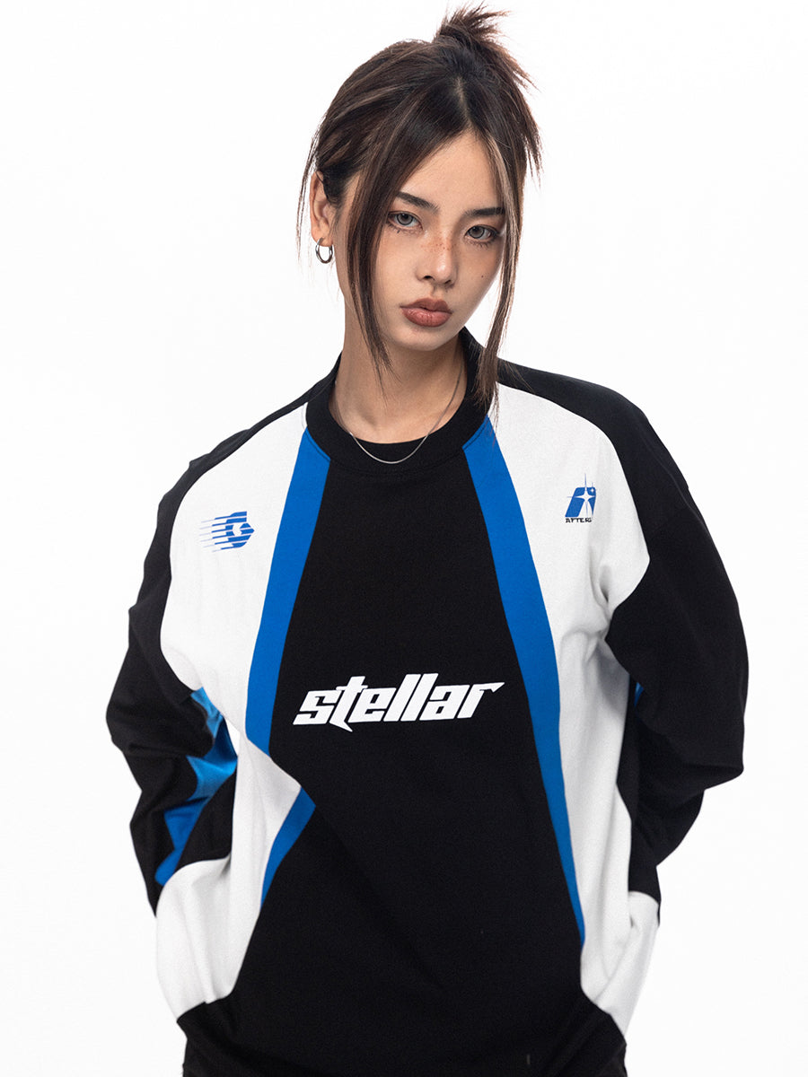 BLACKBB American Fashion Brand Stitched Sports Long-Sleeved Tee