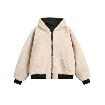 BTSG Reversible Lambswool Hooded Jacket