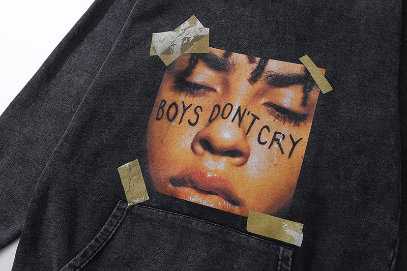 TKPA BOYS DONT CRY Washed 100% Cotton Hoodie