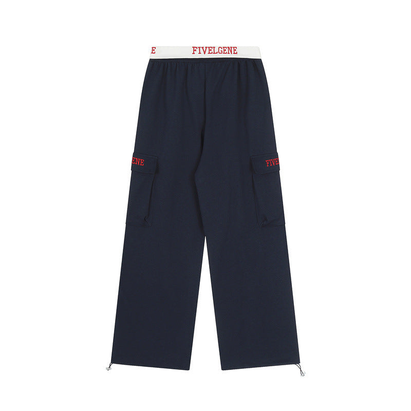 Nariele Retro Streetwear Casual Loose Sports Sweatpants