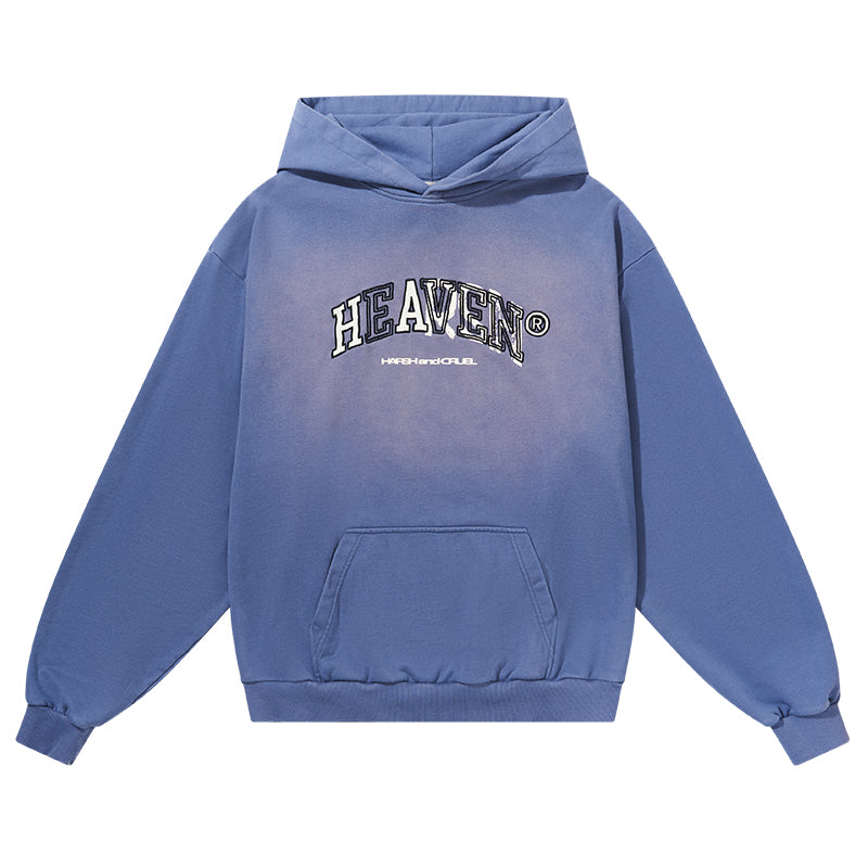 Harshandcruel wash graffiti modified embroidery Hoodie