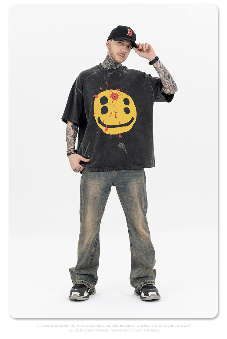 FORGIVNESS  Broken Smiley Vintage Wash Tee