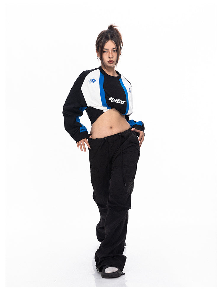 BLACKBB American Fashion Brand Stitched Sports Long-Sleeved Tee