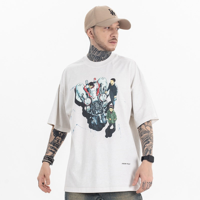 FORGIVNESS Akira Cyberpunk Cartoon Anime American Short Sleeve Tee