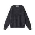 Nariele Trendy V Neck Loose Fluffy Knit Pullover Gentle Pullover Sweater