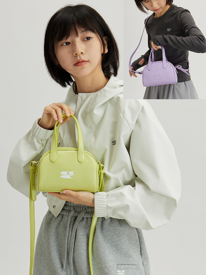 CryingCenter Classic Vintage Mini Milk Tea White Boston Crossbody Bag