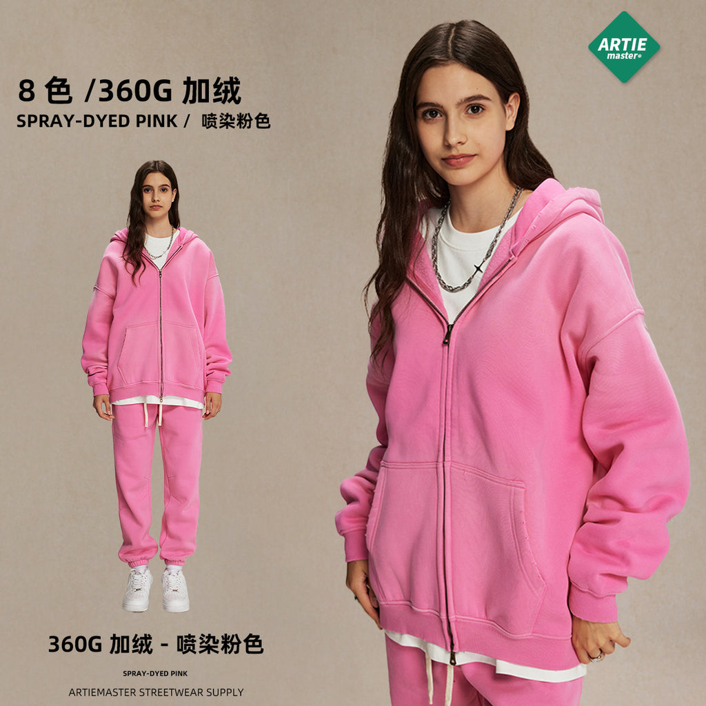 سترة بسحاب مزدوجة الأطراف مصبوغة بالرش من ARTI