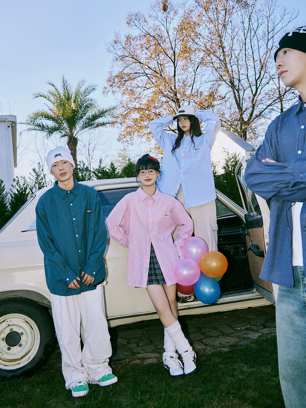 Lemanism Japanese Vertical Striped Shirt