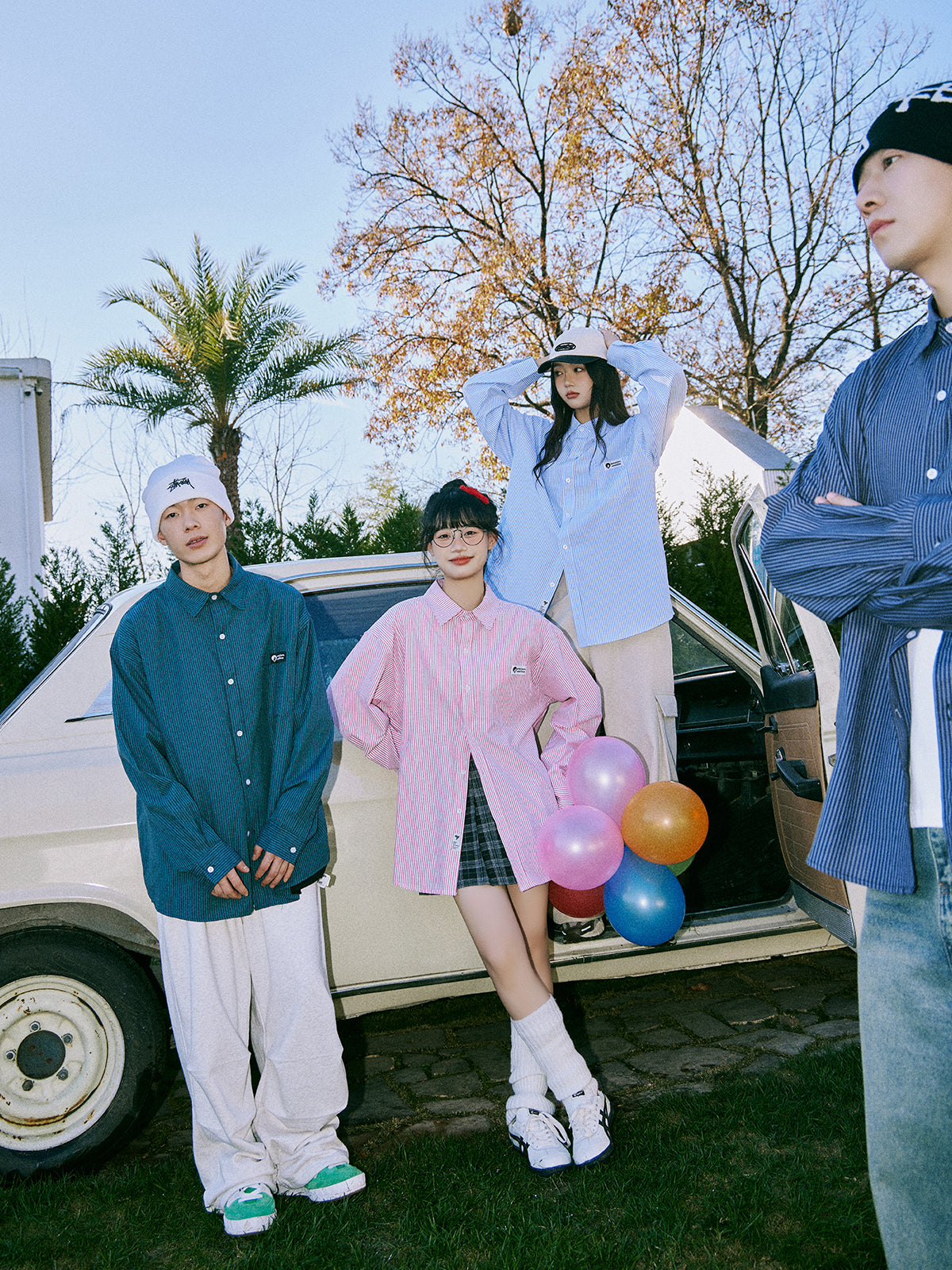 Lemanism Japanese Vertical Striped Shirt