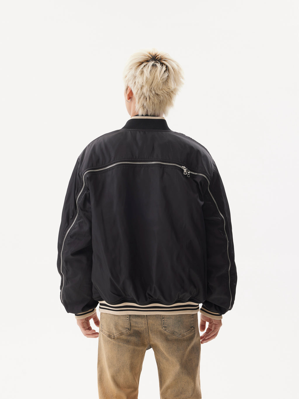 BTSG Lined Nylon Baseball Jacket