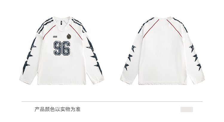 BLACKBB American V-Neck Long Sleeve Sweat Shirt