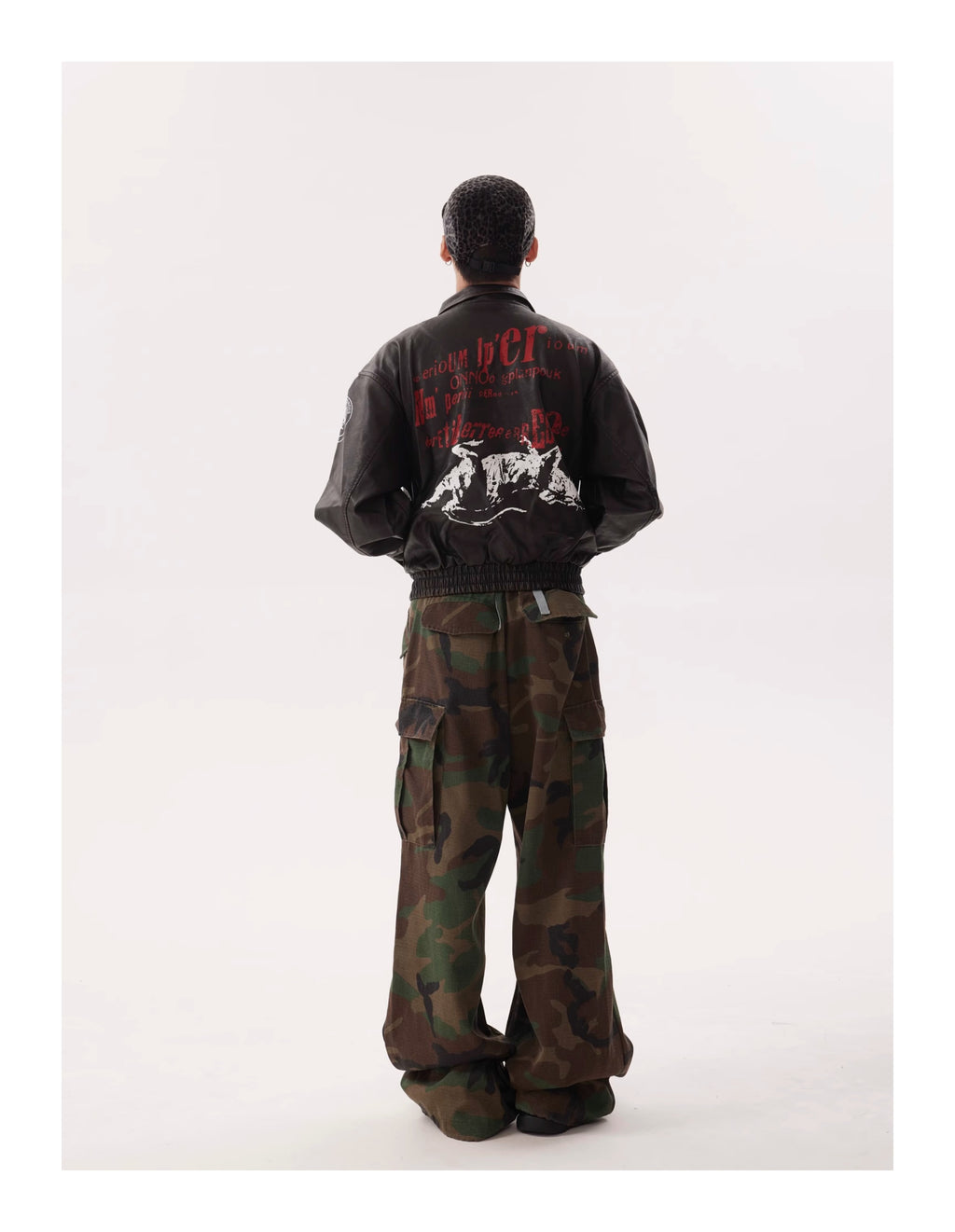 BTSG Drawstring Baggy Camouflage Cargo Pants