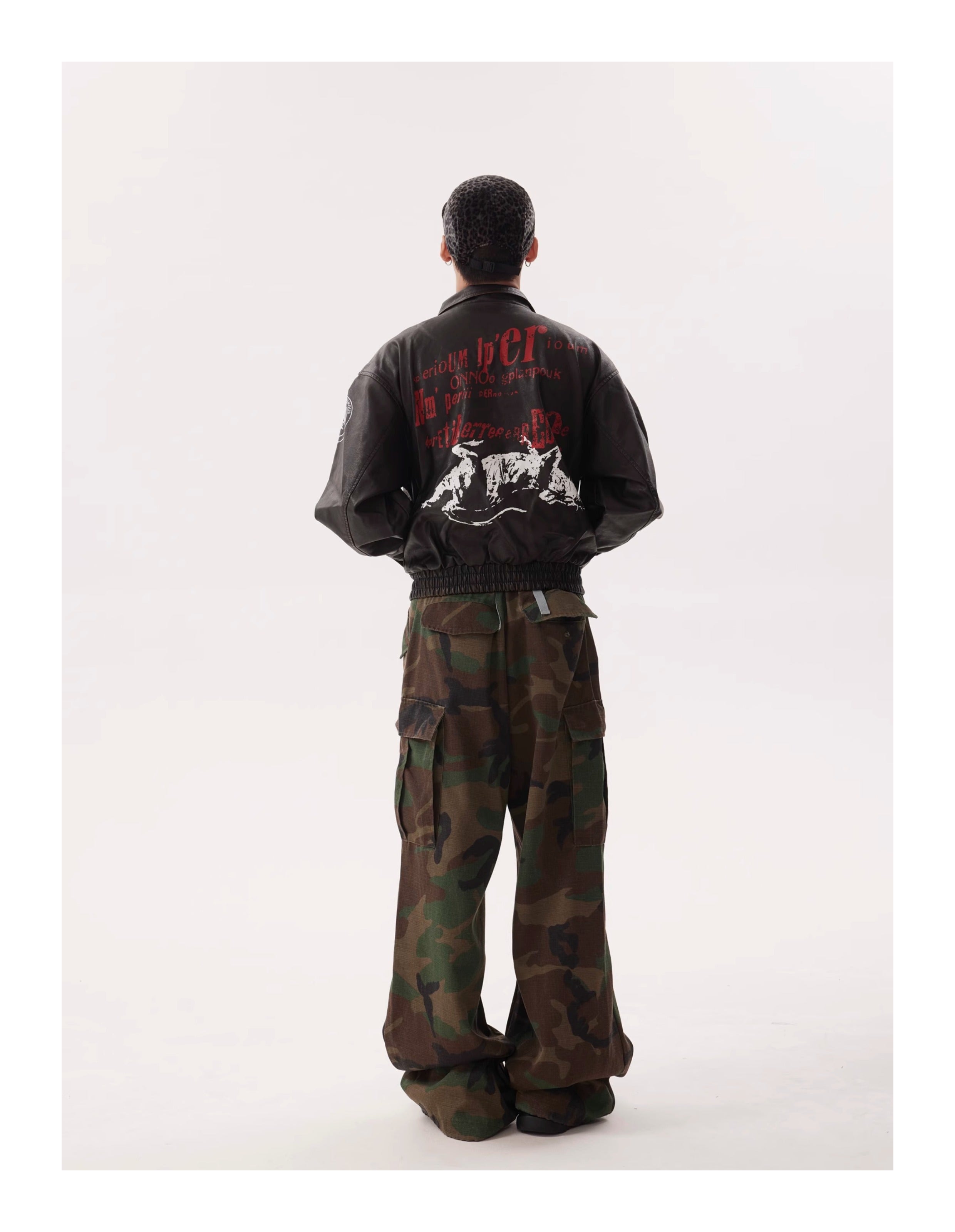 BTSG Drawstring Baggy Camouflage Cargo Pants