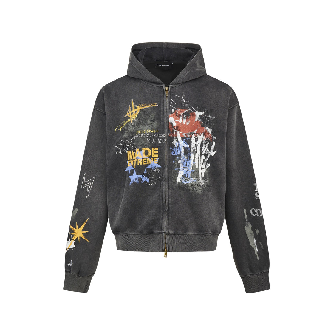 MADEEXTREME Street Hip Hop Graffiti Jacket Oversize