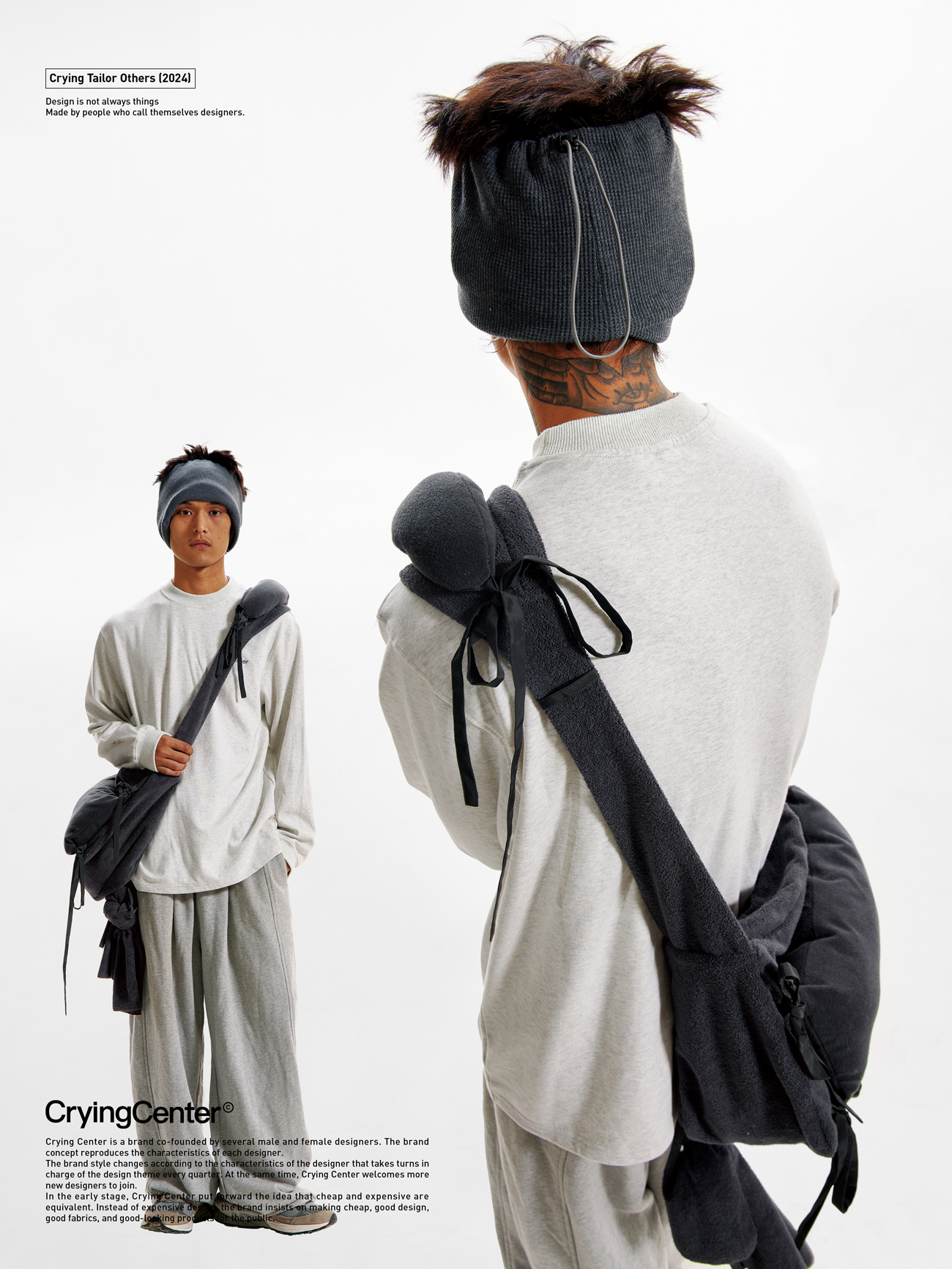 CryingCenter Fleshy Large-Capacity Lazy Fun Pillow Crossbody Bag