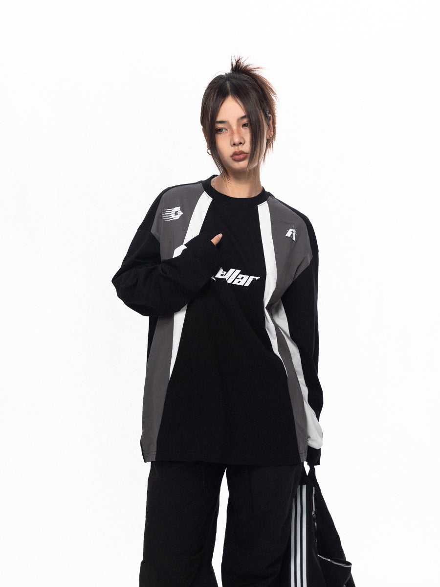 BLACKBB American Fashion Brand Stitched Sports Long-Sleeved Tee